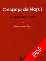 Calepino de Motul, Diccionario maya-español, Tomo 2 / Ramón Arzápalo Marín 